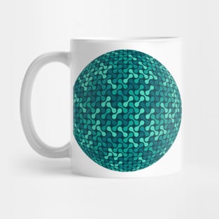 Metaballs Pattern Sphere (Teal) Mug